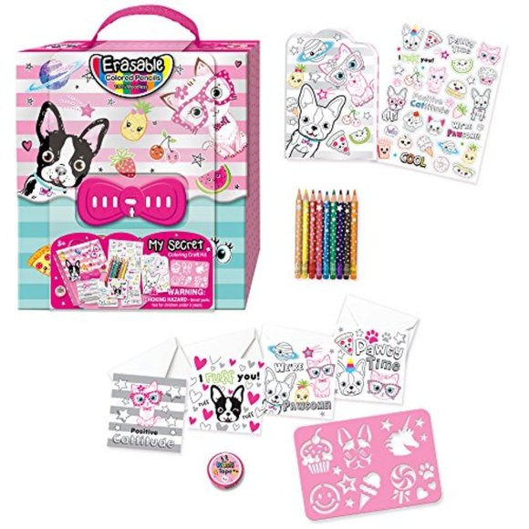 COPY - Kids Coloring Set --Travel Toys On The Go for girls. Erasable Colored Pe… - Picture 2 of 8